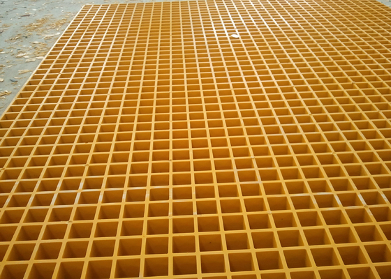 China piso plástico de la perforación rectangular de los 38MM que ralla la muestra libre del color amarillo proveedor