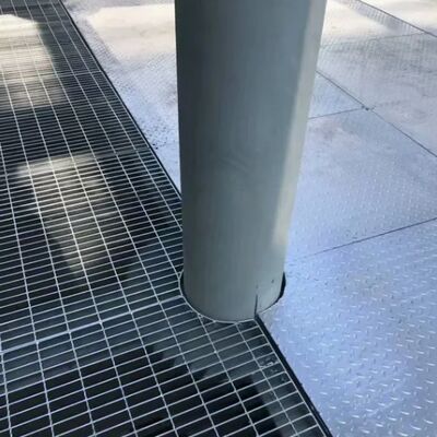 Rejillas de acero galvanizado en caliente para plataformas de pasarelas industriales de alta resistencia