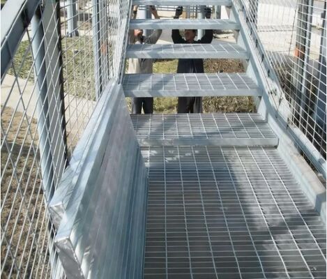 Rejas de barras de acero galvanizadas con barras cruzadas soldadas para pisos de plataformas industriales