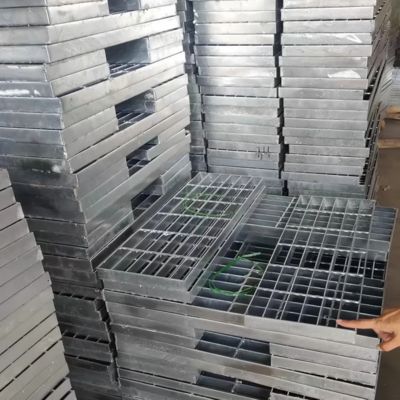 Rejilla de acero galvanizado por inmersión en caliente 25X5 Peso de la rejilla de acero por metro cuadrado