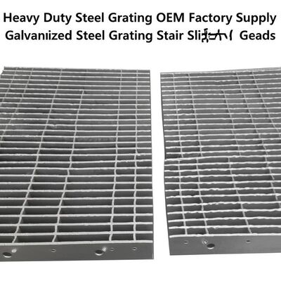 Peldaños de escalera antideslizantes de rejilla de acero galvanizado en caliente para plataformas industriales