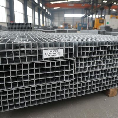 Hot-Dip Galvanized Corrosion Resistant High Load-Bearing Stainless Steel Bar Grating for Industrial Use
