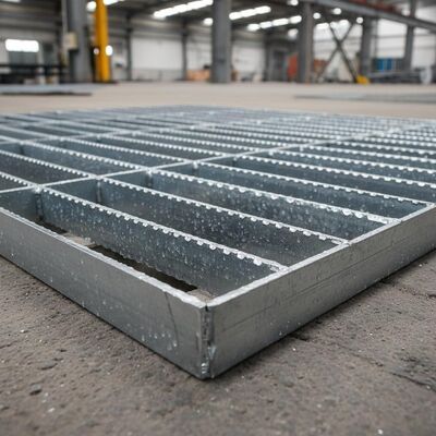 Rejilla de acero dentada galvanizada de alta resistencia antideslizante para cubierta de piso y zanja