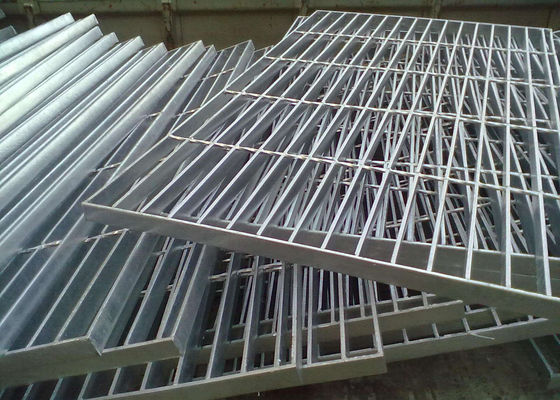 Reja galvanizada del piso de la barra plana, reja galvanizada de la calzada de la barra redonda