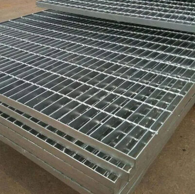 Rejas de barras de acero galvanizado de 19W4 de uso pesado para plataformas de pasarelas y cubiertas de drenaje