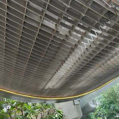 Rejas de acero inoxidable 316 resistentes al fuego para uso decorativo de techos y estructuras
